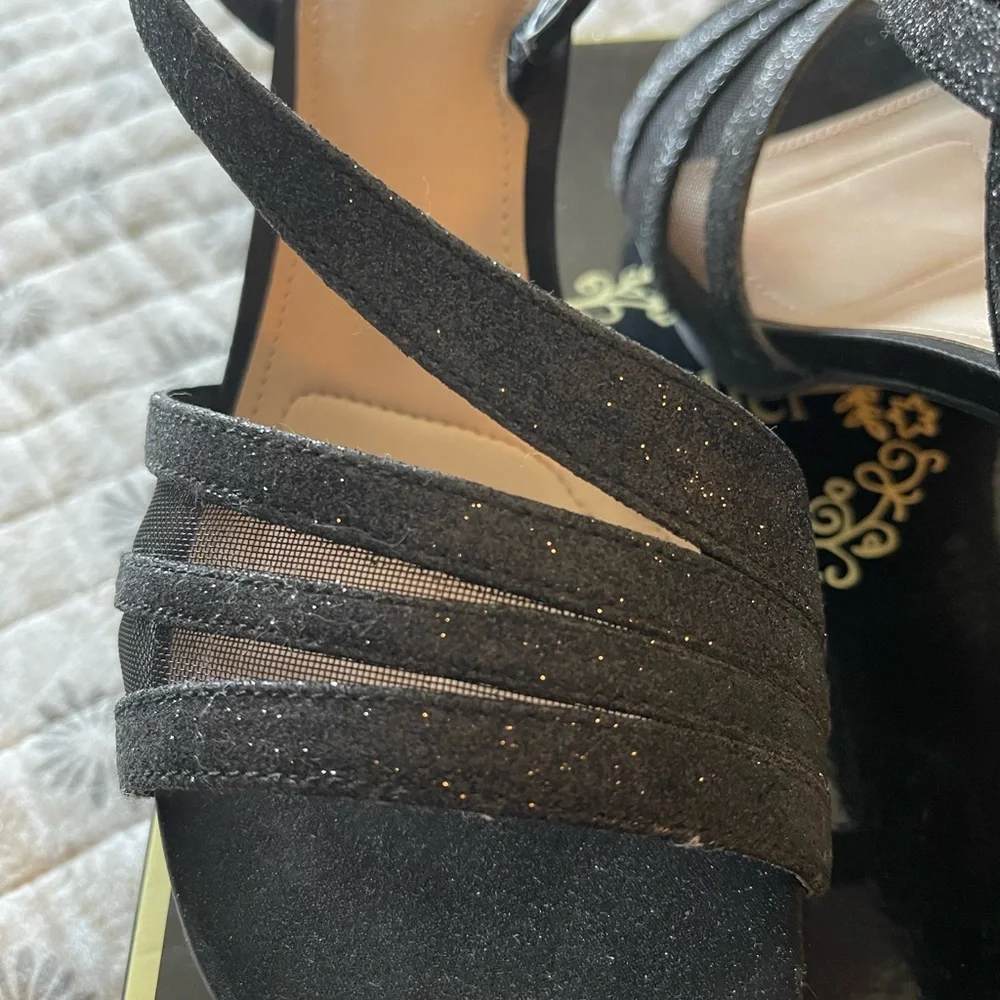 IM NANNETT Sparkling Black 2” Heels Size 8 - Picture 3 of 6